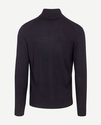 Suitable cardigan merino donkerblauw | Slim-fit