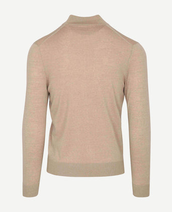 Suitable cardigan merino sand | Slim-fit