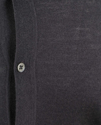 Cardigan shirt merino antraciet