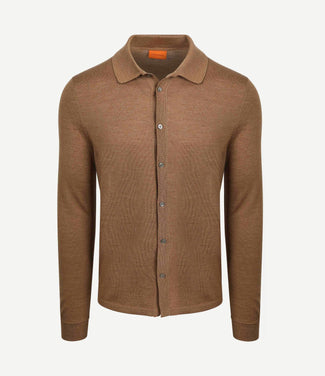 Cardigan shirt merino camel Cardigan shirt merino camel