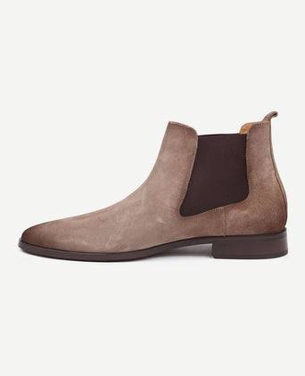 Suitable chelsea boot suede beige