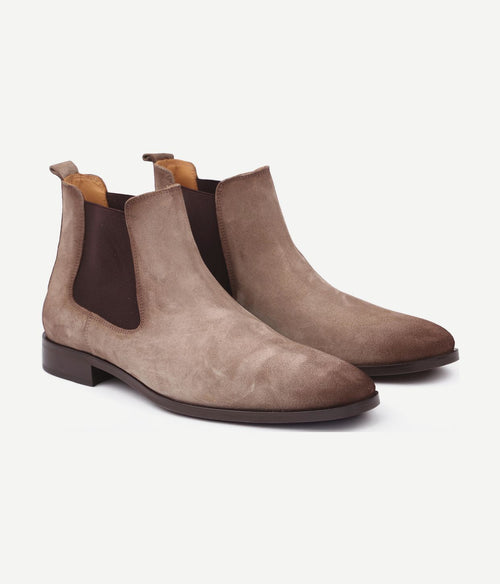 Suitable chelsea boot suede beige