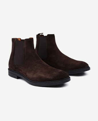 Chelsea boot suede bruin