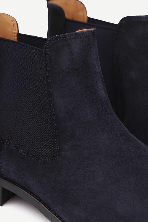 Suitable chelsea boot suede donkerblauw