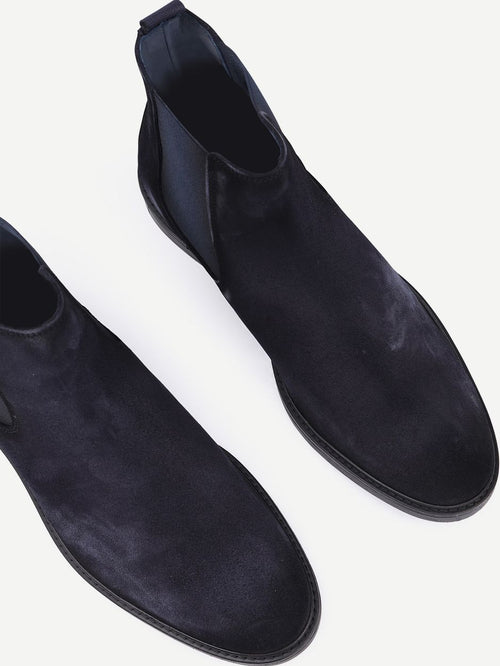Chelsea boot suede donkerblauw