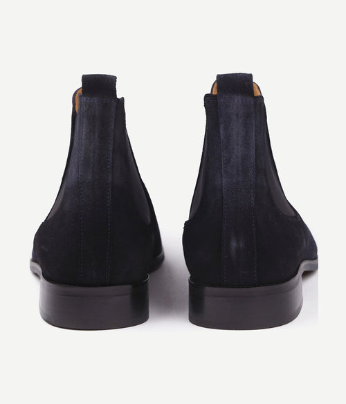 Suitable chelsea boot suede donkerblauw
