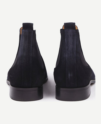Chelsea boot suede donkerblauw