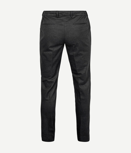 Suitable chino das pied de poule antraciet | Slim-fit
