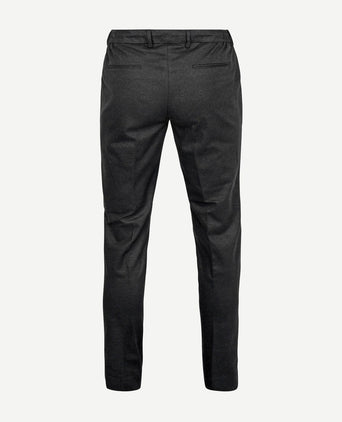 Chino das pied de poule antraciet
