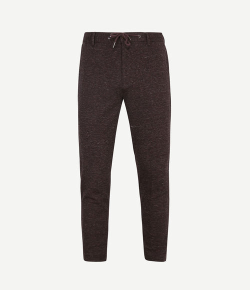 Chino das pied de poule aurbergine