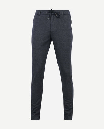 Suitable chino das ruiten donkerblauw | Slim-fit