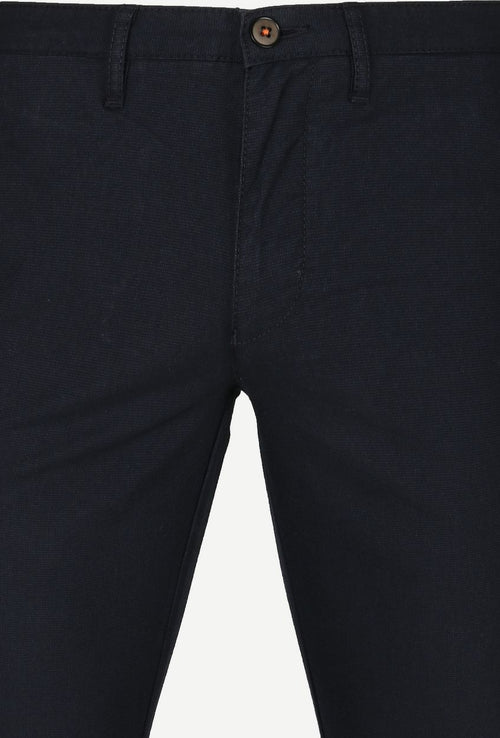 Suitable chino dessin donkerblauw