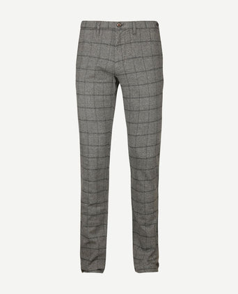 Suitable chino locke ruit grijs