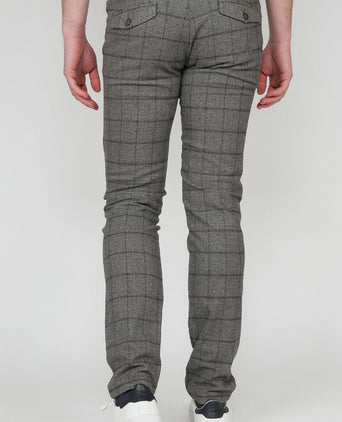 Suitable chino locke ruit grijs