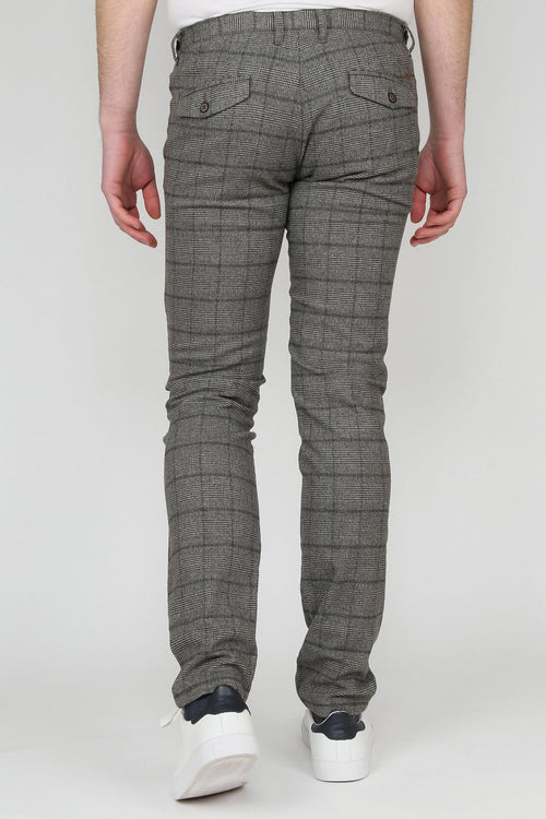 Suitable chino locke ruit grijs