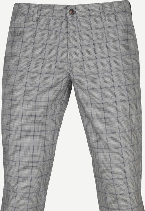 Suitable chino Pico grijs geruit