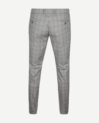 Suitable chino Pico grijs geruit