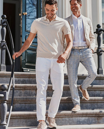 Suitable chino Pico linnen ecru