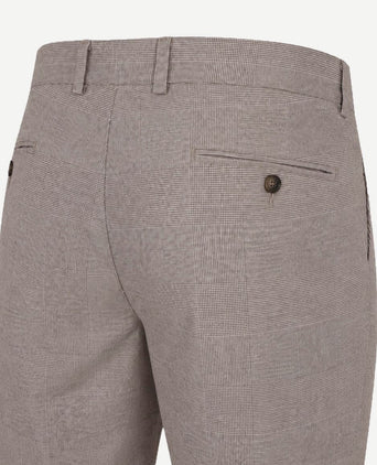 Chino Pico pleat check sand