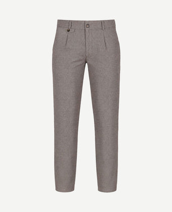 Chino Pico pleat check sand