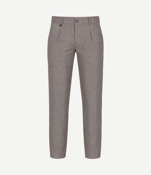 Chino Pico pleat check sand