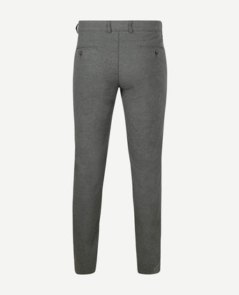 Chino Pico pleat flanel grijs