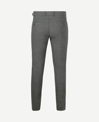 Chino Pico pleat flanel grijs
