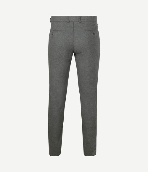 Chino Pico pleat flanel grijs