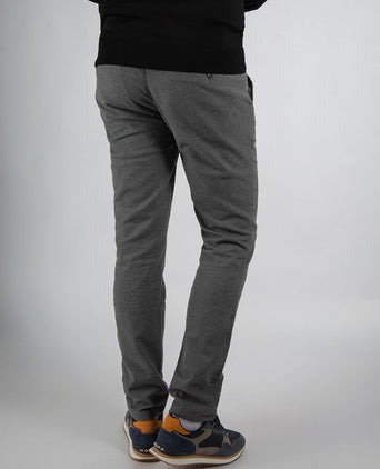 Suitable chino Pico pleat flanel grijs