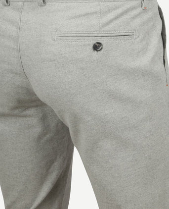 Suitable chino Pico pleat flanel lichtgrijs