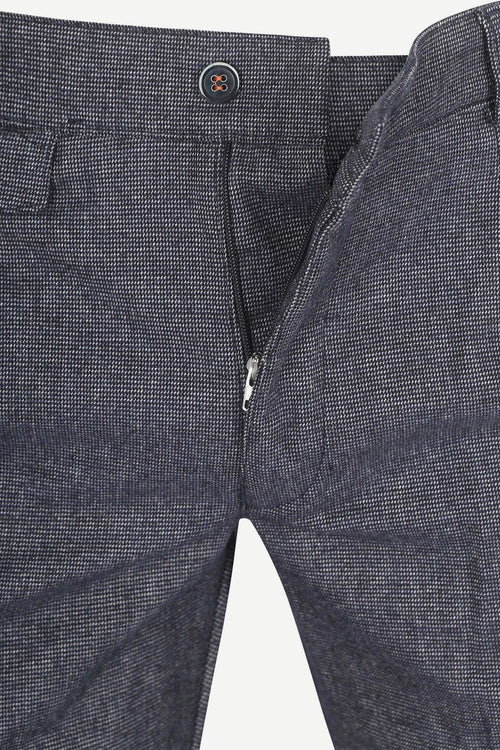 Suitable chino Pico pleat donkerblauw