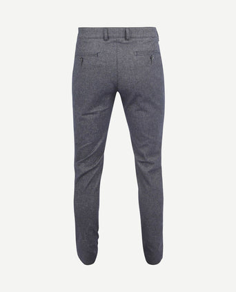 Chino Pico pleat donkerblauw