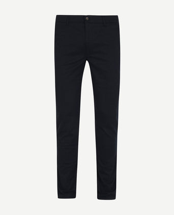 Suitable chino Pico print donkerblauw blauw