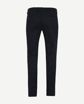 Suitable chino Pico print donkerblauw blauw