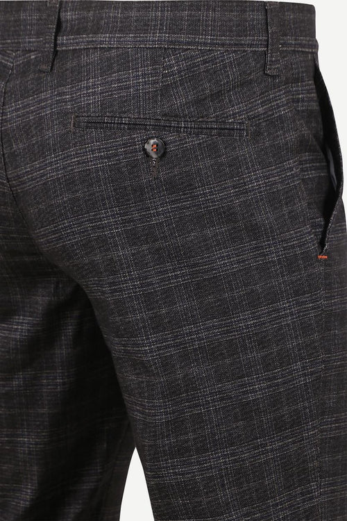 Suitable chino Pico ruiten antraciet