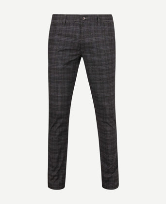 Suitable chino Pico ruiten antraciet