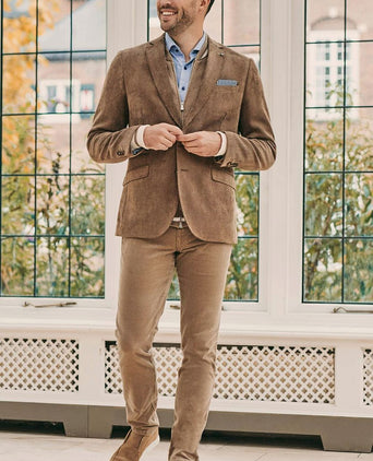 Suitable chino Plato corduroy beige