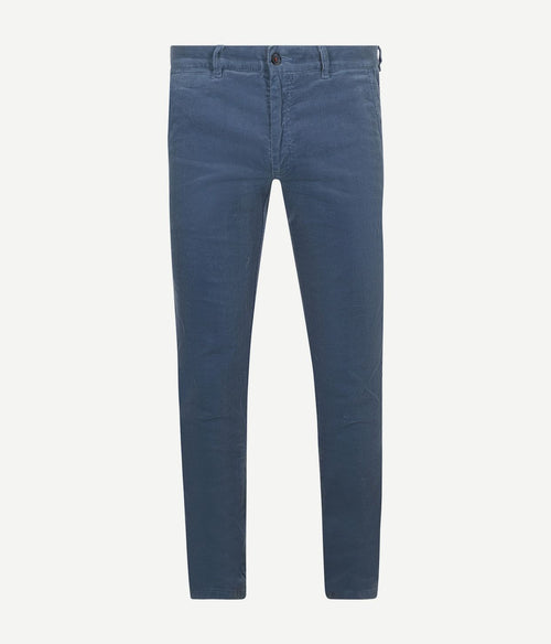 Suitable chino Plato corduroy blauw