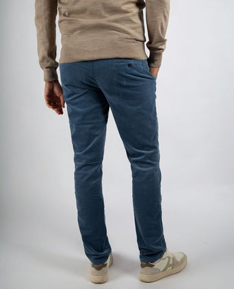 Chino Plato corduroy blauw
