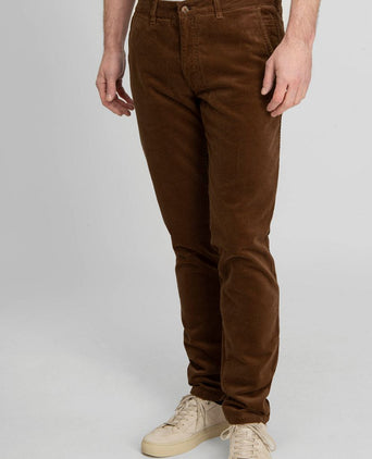 Suitable chino Plato corduroy bruin