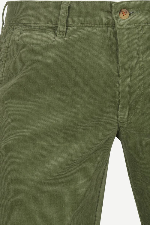 Suitable chino Plato corduroy groen