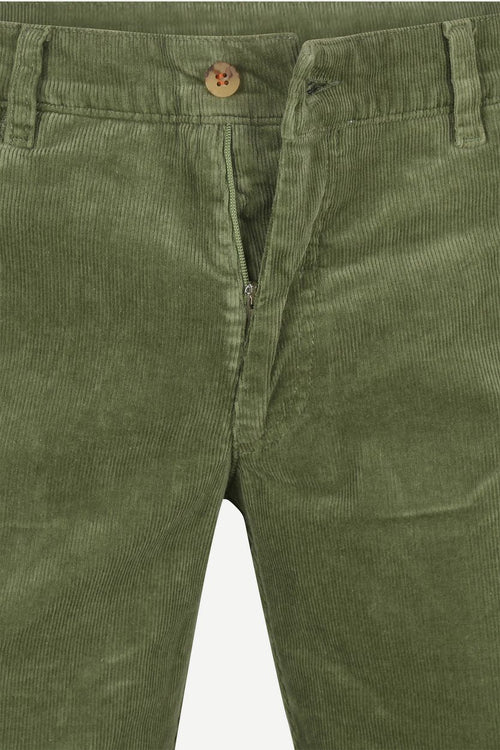 Suitable chino Plato corduroy groen