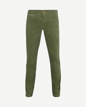 Chino Plato corduroy groen