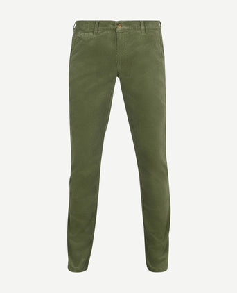 Chino Plato corduroy groen