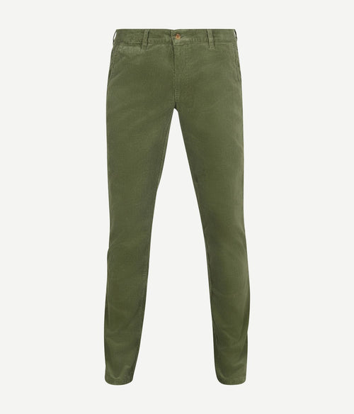 Suitable chino Plato corduroy groen