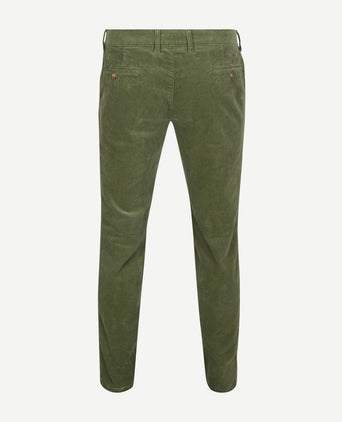 Suitable chino Plato corduroy groen