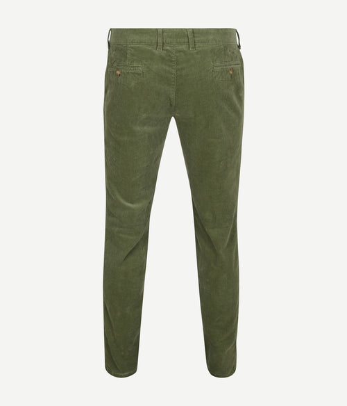 Suitable chino Plato corduroy groen