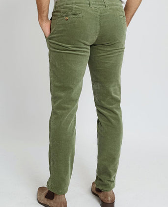 Chino Plato corduroy groen