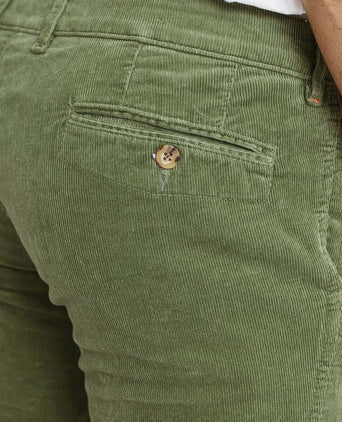 Suitable chino Plato corduroy groen