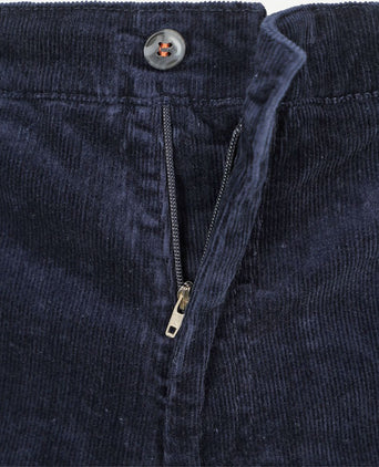 Chino Plato corduroy donkerblauw